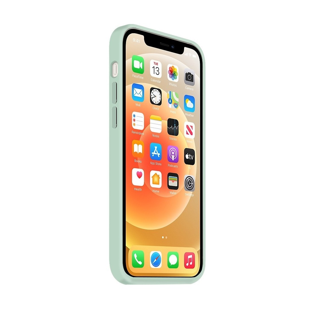 Coque Silicone Moxie BeFluo Fine et Légère pour iPhone, Intérieur Microfibre - Menthe