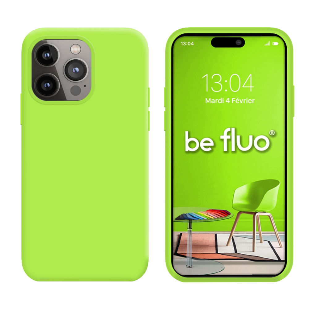 Moxie Coque silicone iPhone 12/12 Pro [BeFluo] avec aimant compatible  MagSafe - Intérieur Microfibre - Blanc