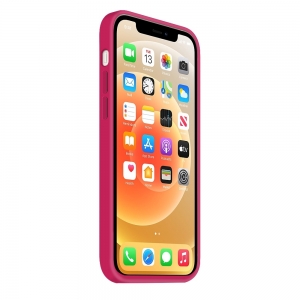 Coque Silicone Moxie BeFluo Fine et Légère pour iPhone, Intérieur Microfibre - Framboise