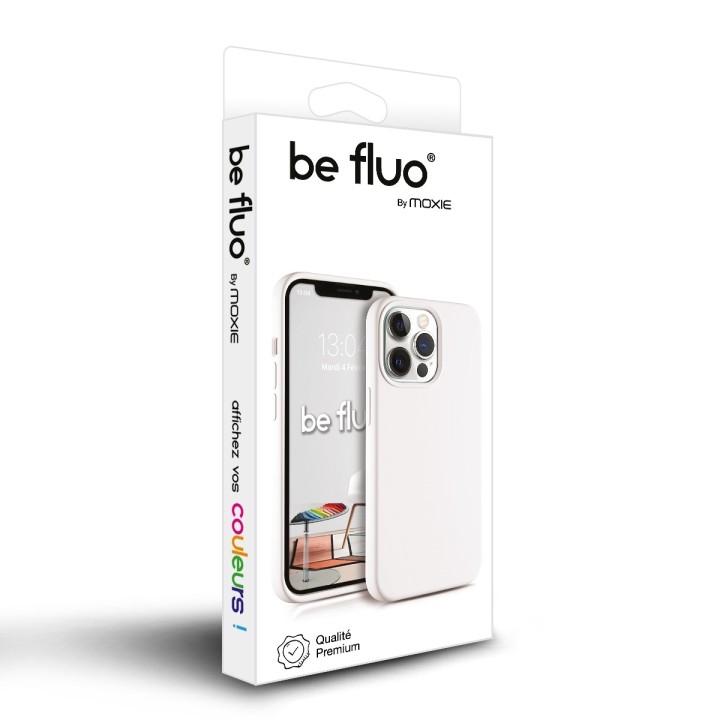 Coque Silicone Moxie BeFluo Fine et Légère pour iPhone - Blanc