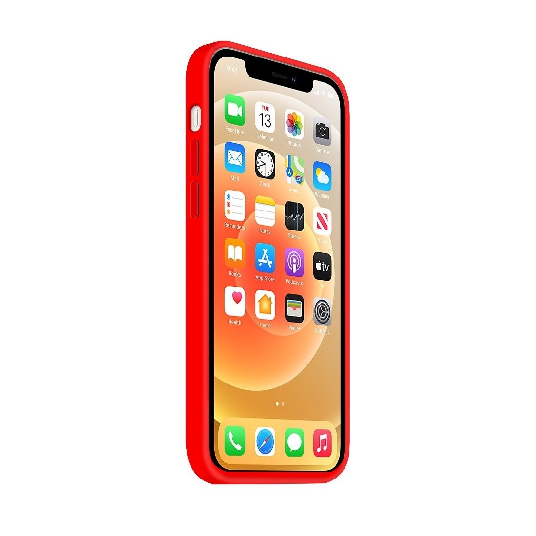 Coque Silicone Moxie BeFluo Fine et Légère pour iPhone, Intérieur Microfibre - Rouge