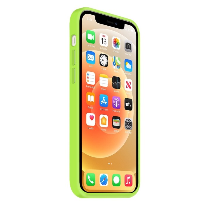 Coque Silicone Moxie BeFluo Fine et Légère pour iPhone, Intérieur Microfibre - Vert pomme