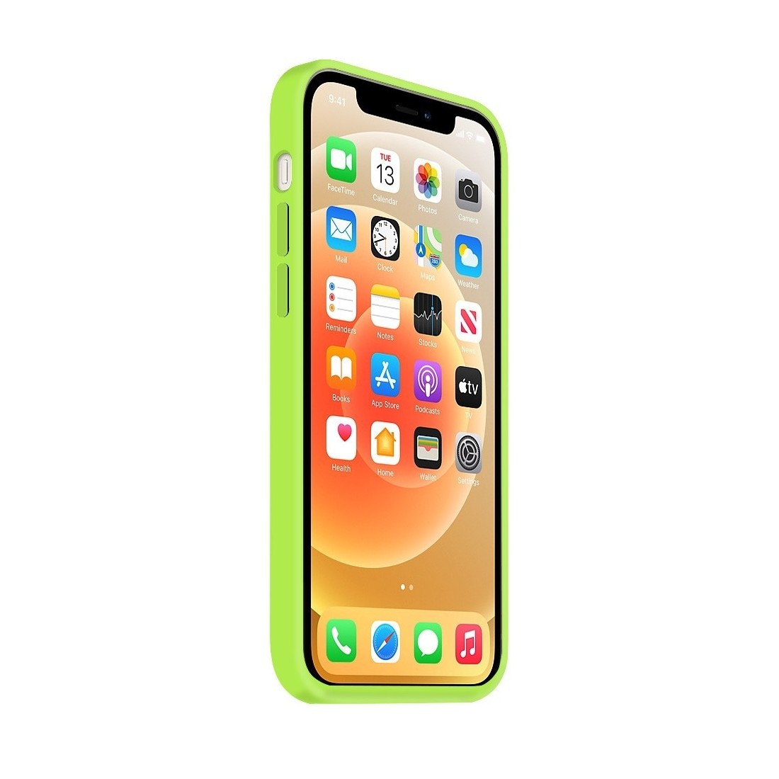 Coque Silicone Moxie BeFluo Fine et Légère pour iPhone, Intérieur Microfibre - Vert pomme