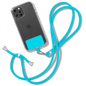 Tour de cou universel pour smartphone - bleu clair