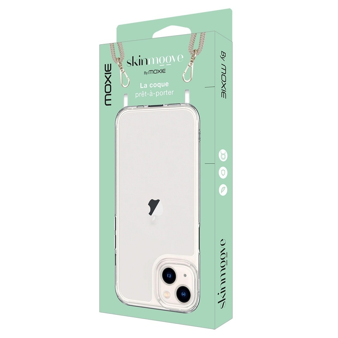 Coque renforcée  transparente Skinmoove avec anneau pour iphone