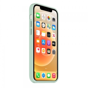 Coque Silicone Moxie BeFluo Fine et Légère pour iPhone, Intérieur Microfibre - Menthe