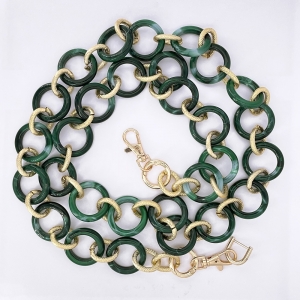 Chaine grosse maille avec pad universel - serie ATHENA- VERT&OR -1.2m