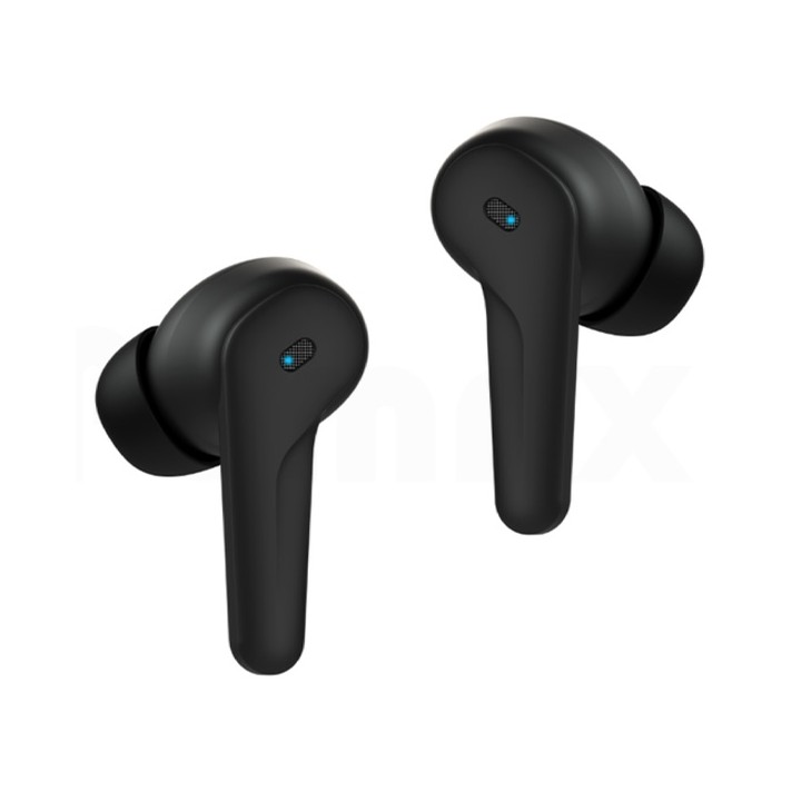 Oreillette bluetooth stéréo Moxie Minitwin avec boitier coulissant