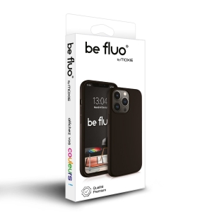 Coque Silicone Moxie BeFluo Fine et Légère pour iPhone , Intérieur Microfibre - Noir