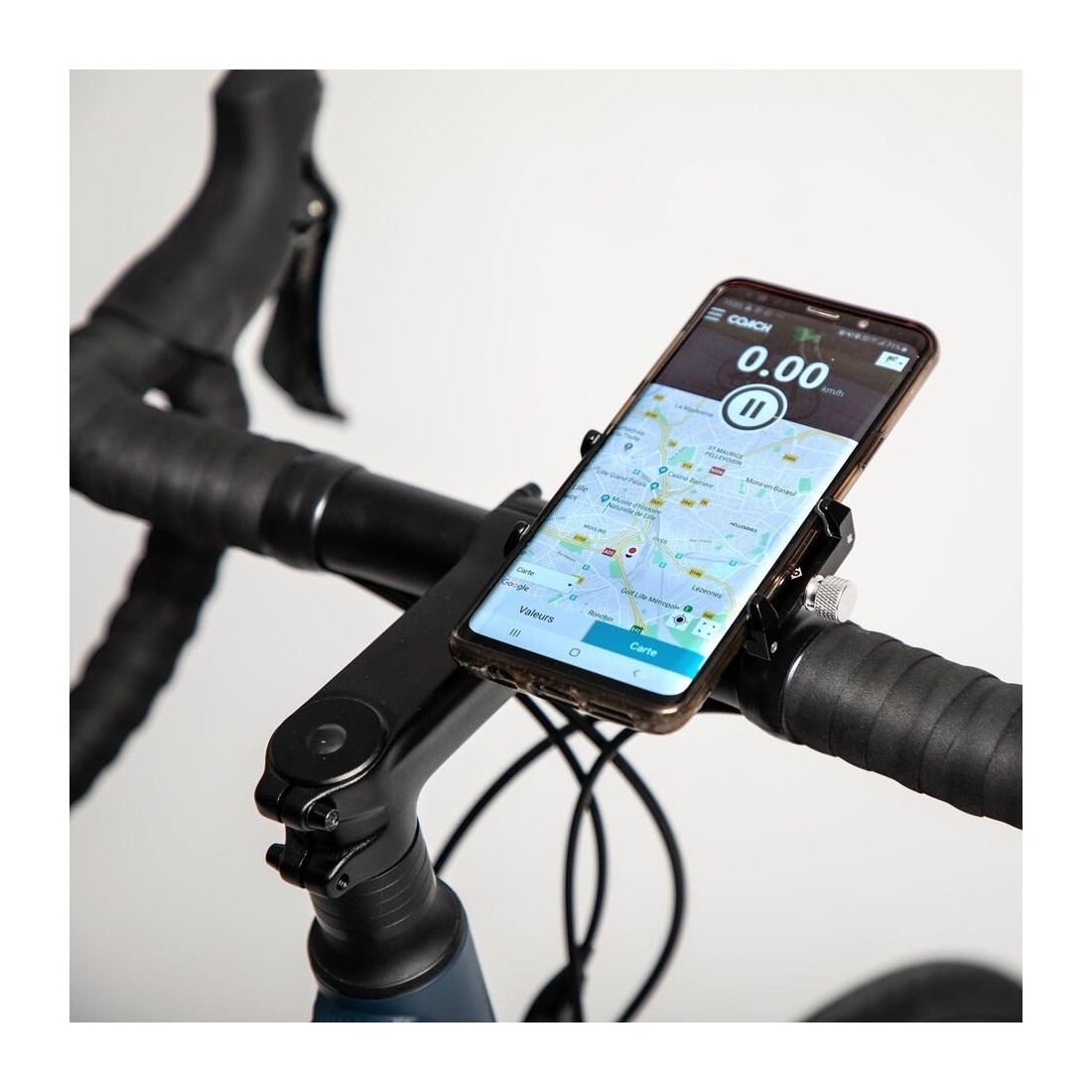 Support velo / trottinette en aluminium pour smartphone jusqu'à 7"