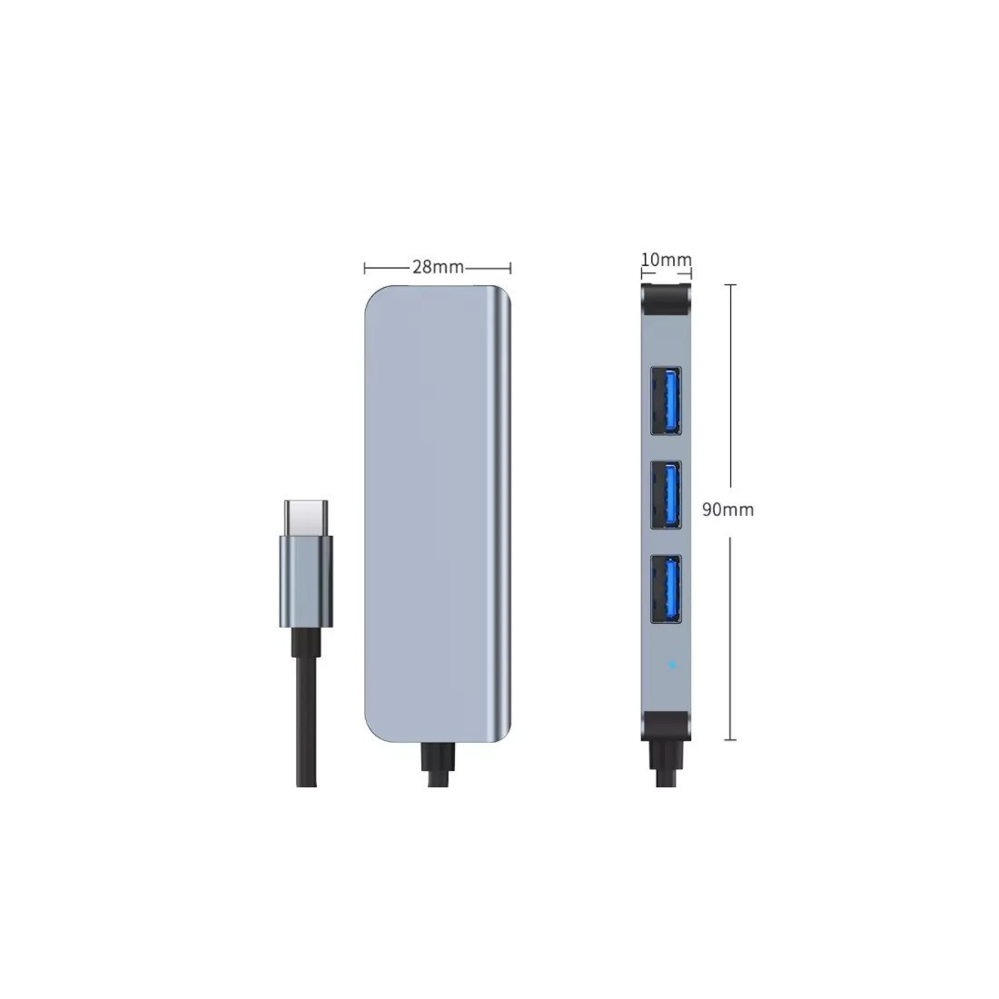 Hub USB-C avec 4 ports USB 3.0