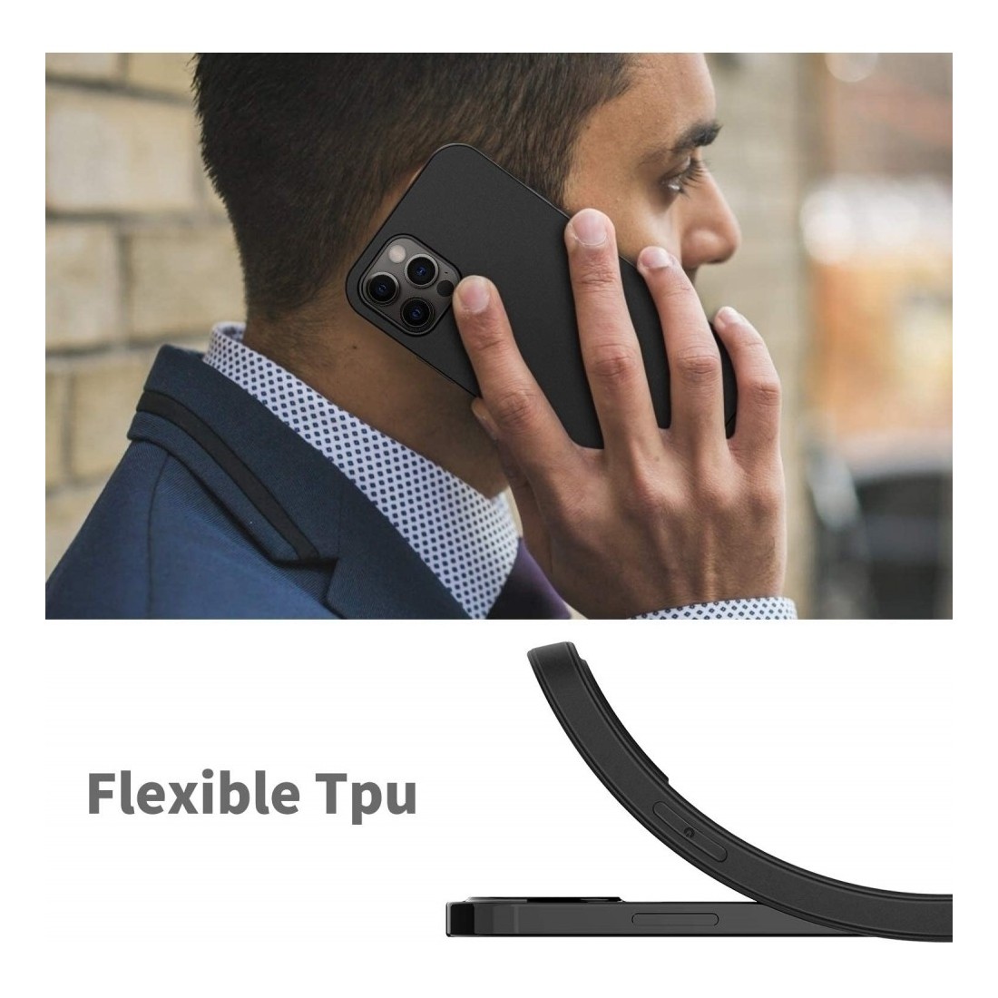 Coque ultrafine souple pour iPhone - Noir