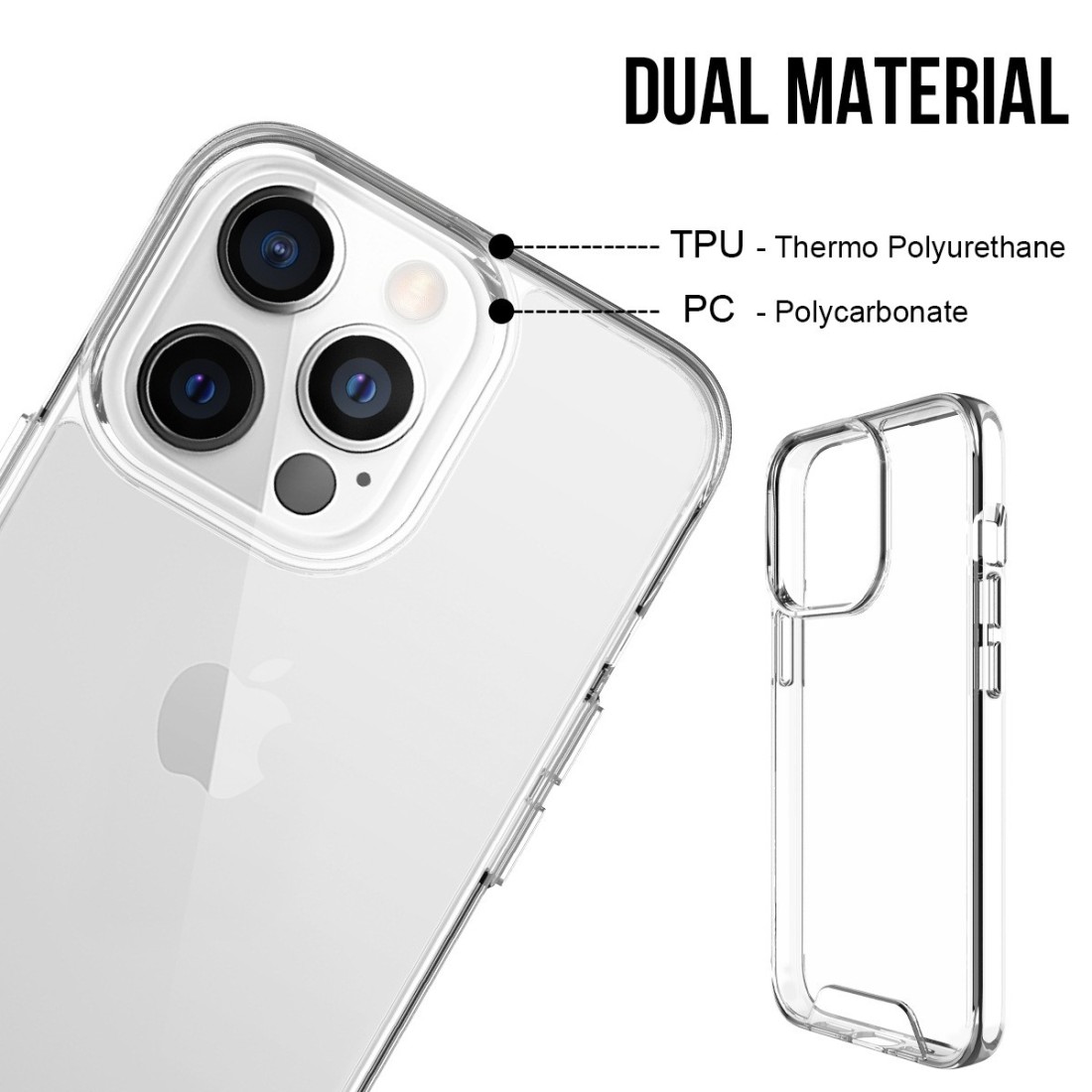 Coque renforcée transparente pour iPhone