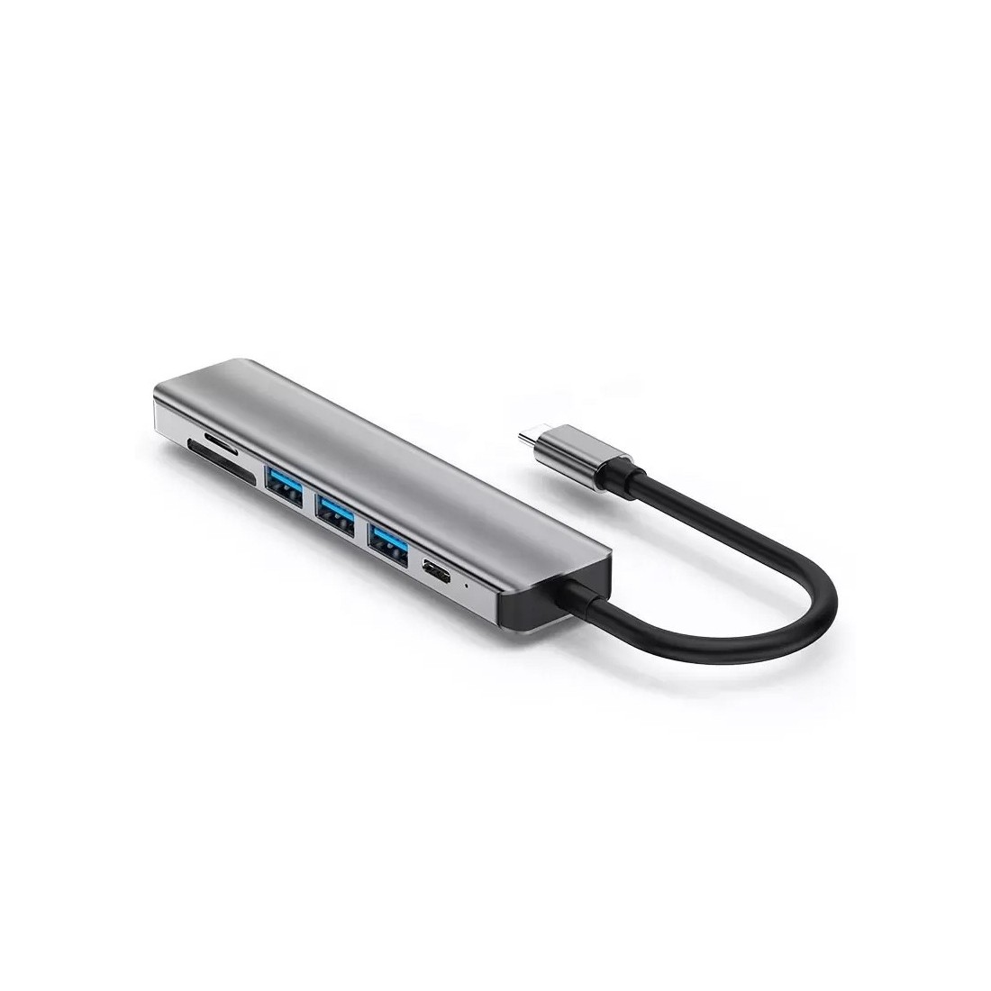 Hub USB-C vers HDMI 4K / 3 USB-A -/1 USB-C + 2 lecteurs carte