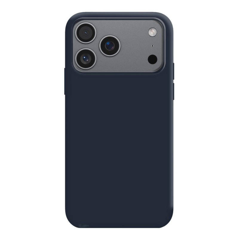 Coque Silicone Moxie BeFluo Fine et Légère pour iPhone, Intérieur Microfibre - Bleu foncé