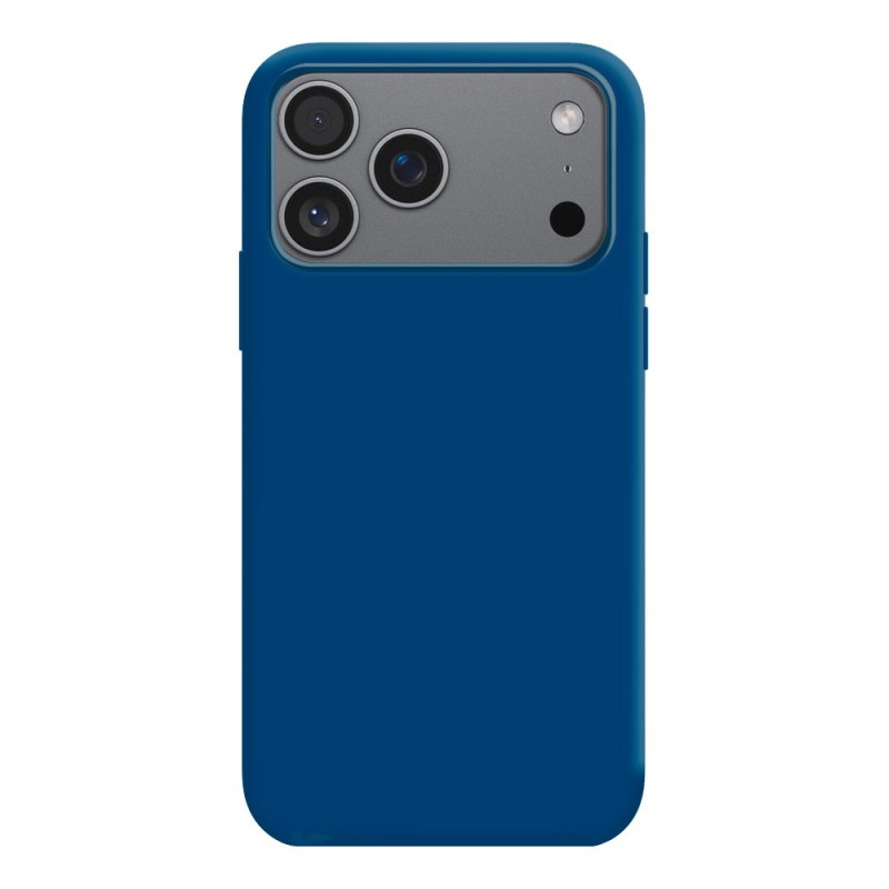 Coque Silicone Moxie BeFluo Fine et Légère pour iPhone, Intérieur Microfibre - Bleu marine