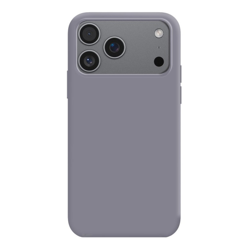 Coque Silicone Moxie BeFluo Fine et Légère pour iPhone, Intérieur Microfibre - Gris lavande
