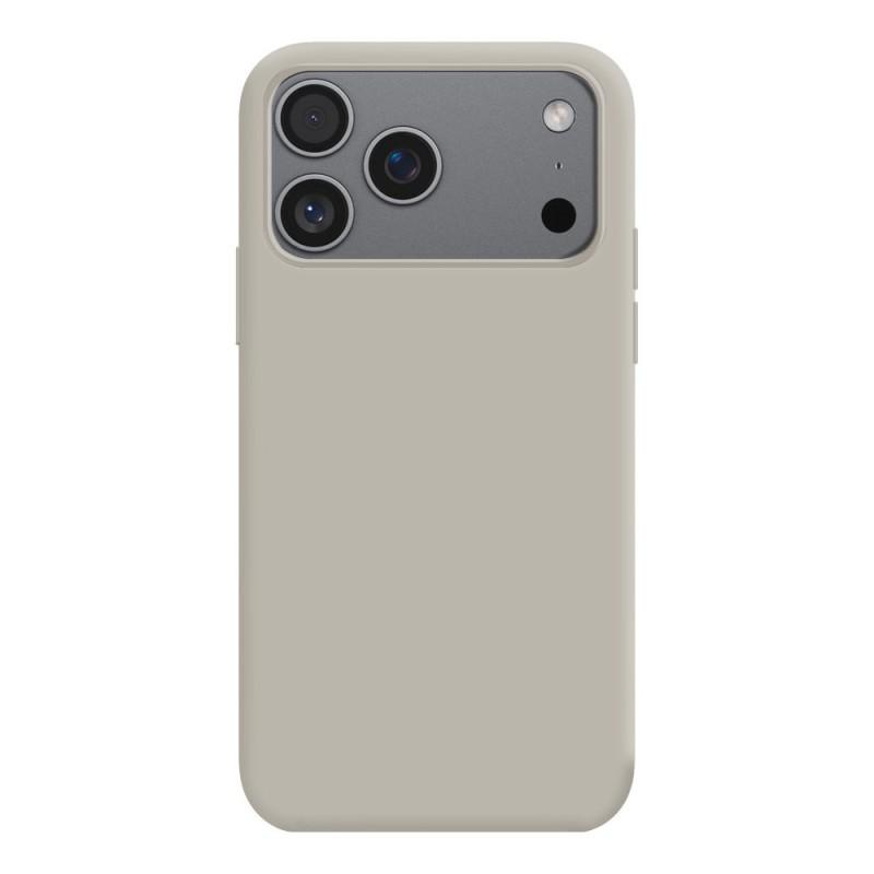 Coque Silicone Moxie BeFluo Fine et Légère pour iPhone, Intérieur Microfibre - Gris Nardo