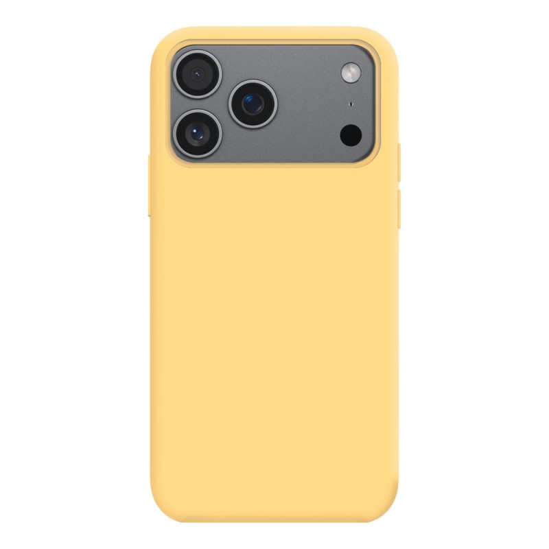 Coque Silicone Moxie BeFluo Fine et Légère pour iPhone, Intérieur Microfibre - jaune