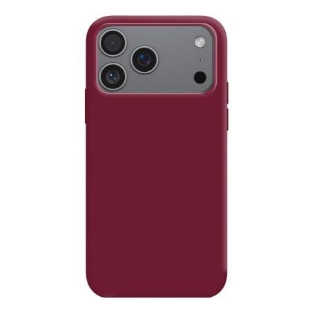 Coque Silicone Moxie BeFluo Fine et Légère pour iPhone, Intérieur Microfibre - Lie de vin
