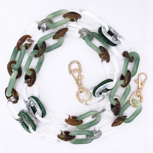 Chaine grosse maille avec pad universel -serie Jade - Vert & Miel