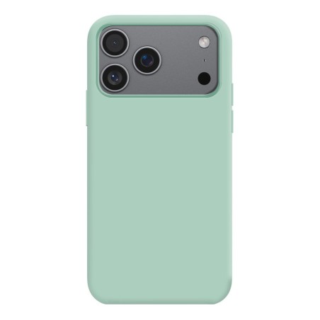 Coque Silicone Moxie BeFluo Fine et Légère pour iPhone, Intérieur Microfibre - Menthe