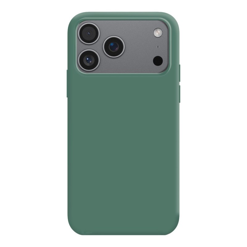 Coque Silicone Moxie BeFluo Fine et Légère pour iPhone, Intérieur Microfibre - Pin vert