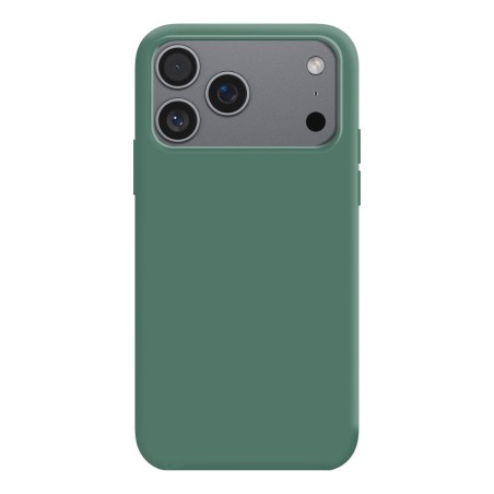 Coque Silicone Moxie BeFluo Fine et Légère pour iPhone, Intérieur Microfibre - Pin vert