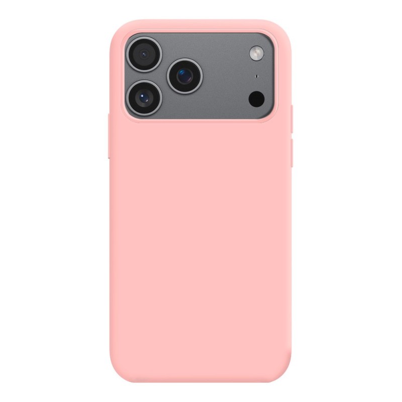 Coque Silicone Moxie BeFluo Fine et Légère pour iPhone, Intérieur Microfibre - Rose clair