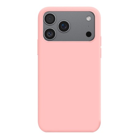 Coque Silicone Moxie BeFluo Fine et Légère pour iPhone, Intérieur Microfibre - Rose clair