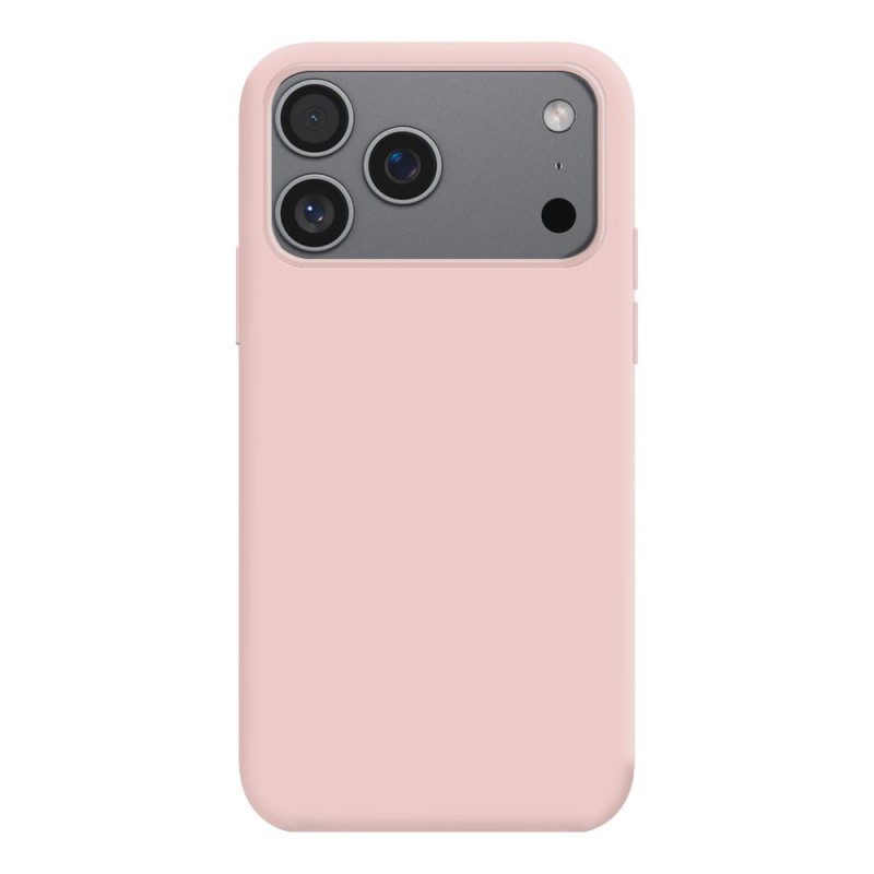 Coque Silicone Moxie BeFluo Fine et Légère pour iPhone, Intérieur Microfibre - Rose des sables