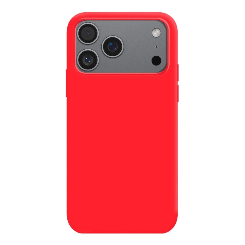 Coque Silicone Moxie BeFluo Fine et Légère pour iPhone, Intérieur Microfibre - Rouge