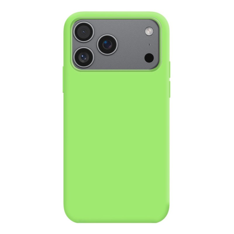 Coque Silicone Moxie BeFluo Fine et Légère pour iPhone, Intérieur Microfibre - Vert pomme