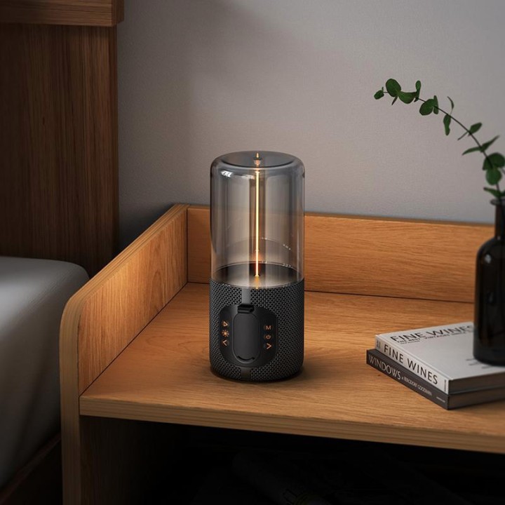 Enceinte bluetooth TWS 5W avec halo de lumiere