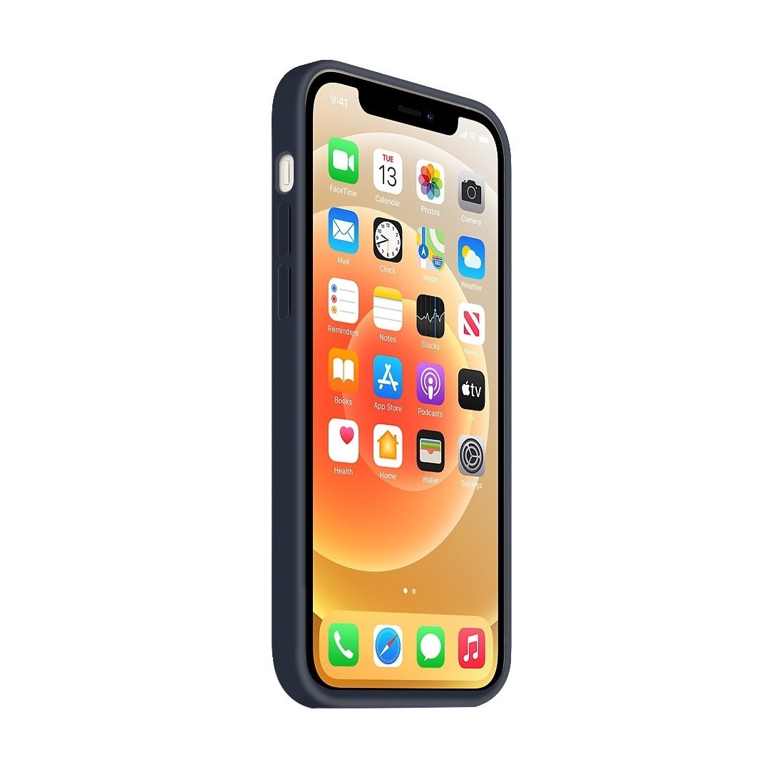Coque Silicone Moxie BeFluo Fine et Légère pour iPhone, Intérieur Microfibre - Bleu foncé