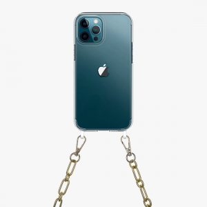 Chaine metal Or 25mm série MONZA pour coque de téléphone avec anneau - 120cm