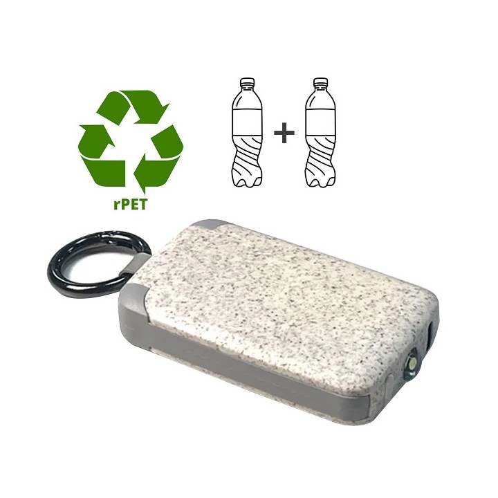Powerbank 2000mAh avec mousqueton en fibre de blé
