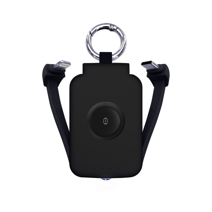 Powerbank Porte Clefs 2000mah Lightning / Type C + Apple watch - Noir