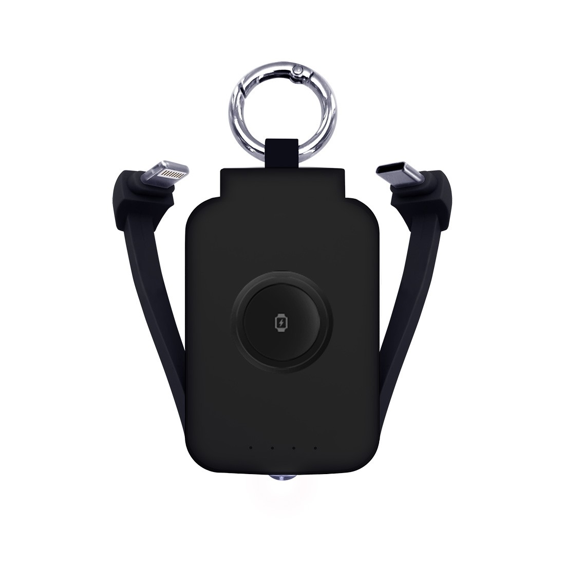 Powerbank Porte Clefs 2000mah Lightning / Type C + Apple watch - Noir