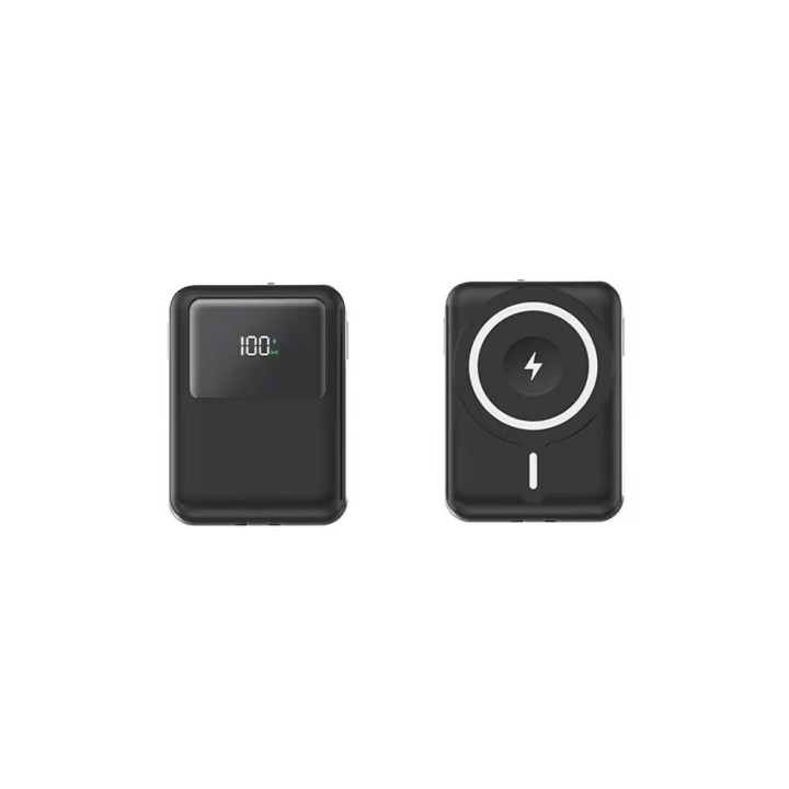 Batterie de secours Magsafe 10 000 mah Fast charge + 2 cables - noir