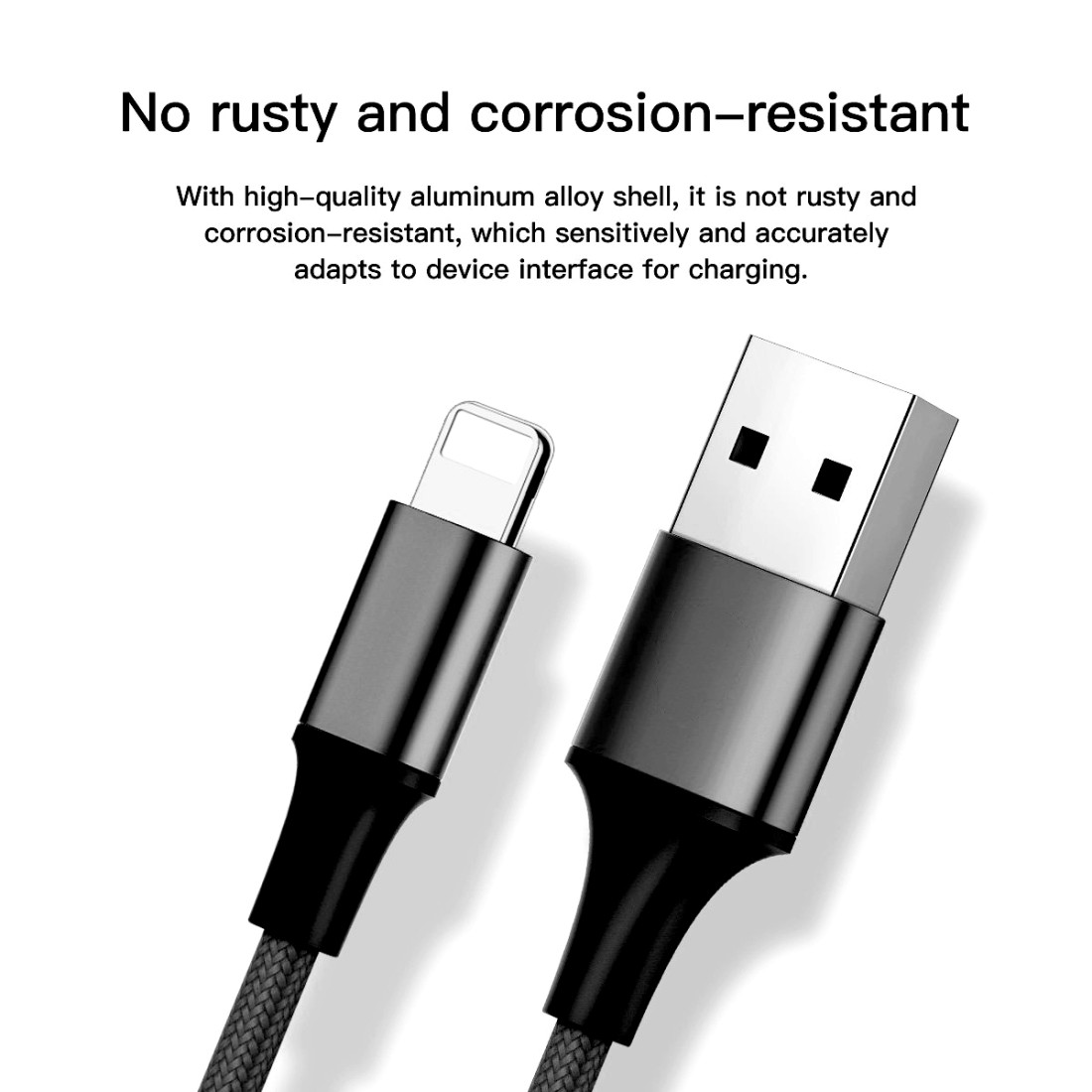 Câble 3 en 1 Moxie Lightning / Micro-USB / Type-C  en Nylon tressé