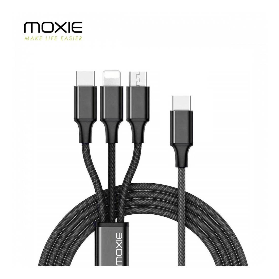 Câble 3 en 1 Moxie Triofast en nylon tressé