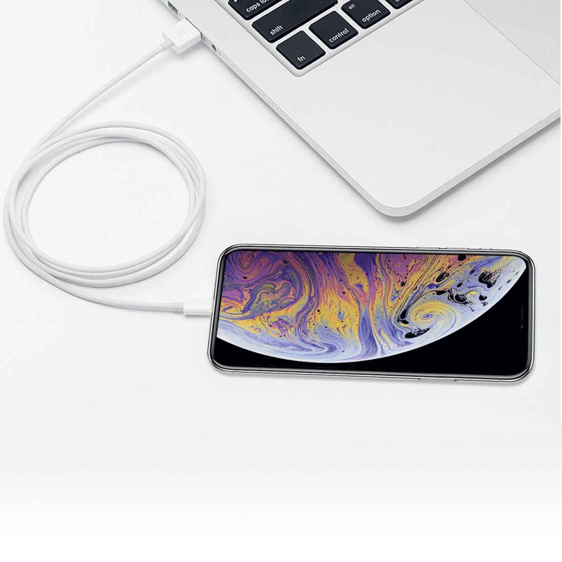 Câble data Moxie Blanc lightning 1 mètre
