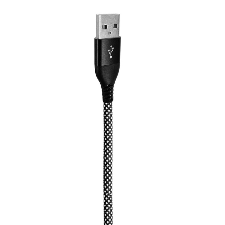 Cable en Nylon ultra résistant embouts renforcés USBA/Lightning 2m