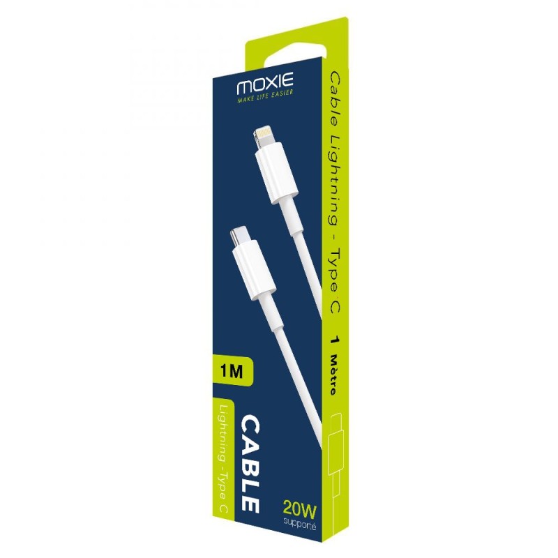 Câble de charge Moxie Type C vers lightning compatible Fast Charge