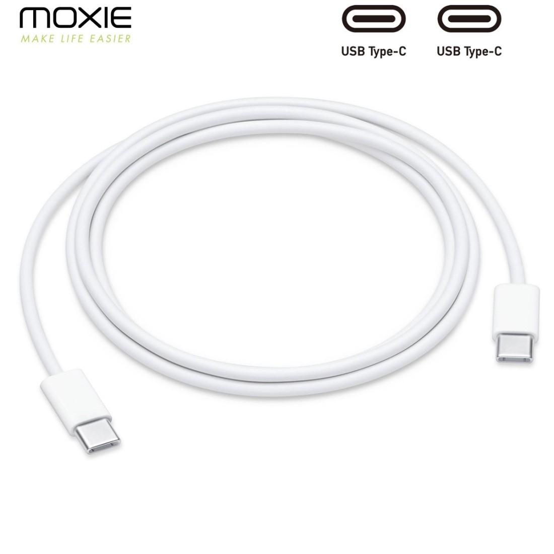 Câble de charge Moxie  Type C vers Type C compatible Power Delivery