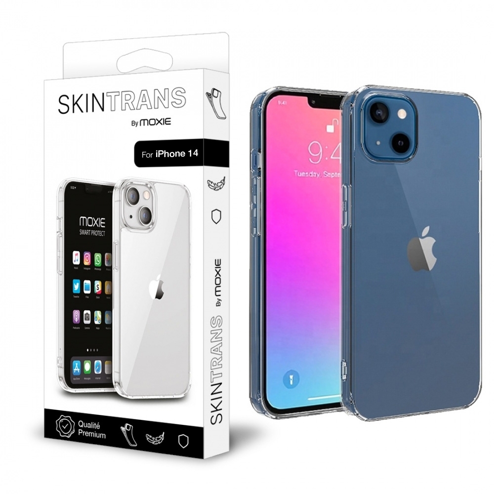 Coque Tpu Transparente Apple Iphone 14 Plus 6,7 Pouces 5g Et Vitre