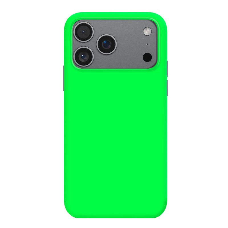 Coque Silicone Moxie BeFluo Fine et Légère pour iPhone - Vert fluo