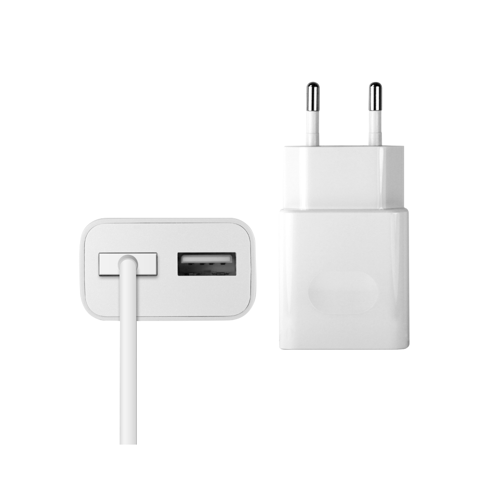 Chargeur Secteur Moxie Duo 3.1A avec 2 Entrées USB supportant la Charge Rapide - Blanc