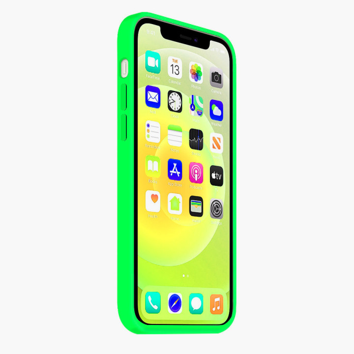 Coque Silicone Moxie BeFluo Fine et Légère pour iPhone - Vert fluo